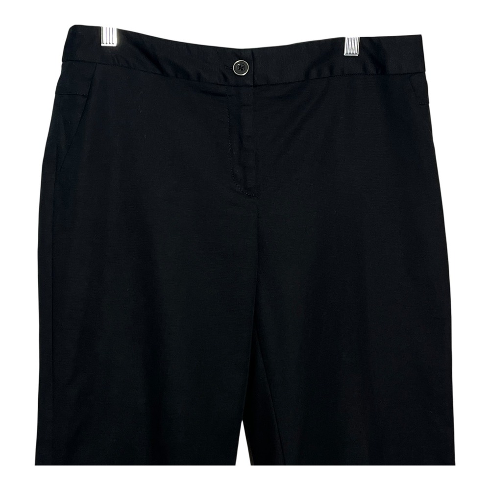 Rafaella Black Capris Cropped Pants Women's Size 10 Button Waist - Picture 2 of 7